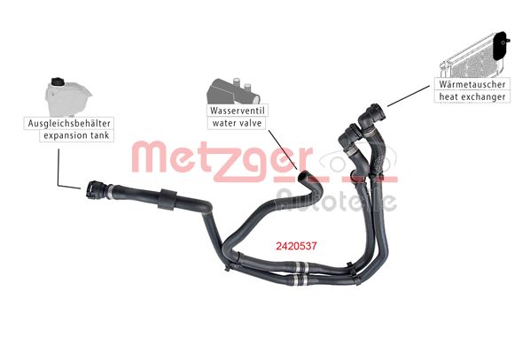 METZGER 2420537 Kühlerschlauch